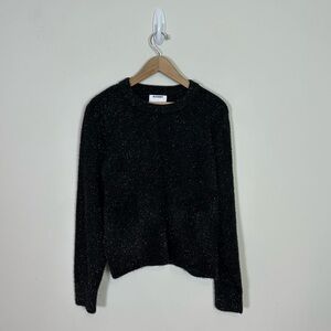 Old Navy Women Fuzy Textured Shimmer Metallic Knit Sweater Size Large New